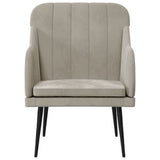 Armchair Light Gray 24.8"x29.9"x31.5" Velvet