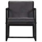 Armchair Gray Real Leather