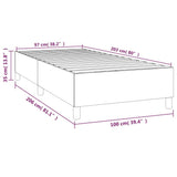 Box Spring Bed Frame Light Gray 39.4"x79.9" Twin XL Fabric