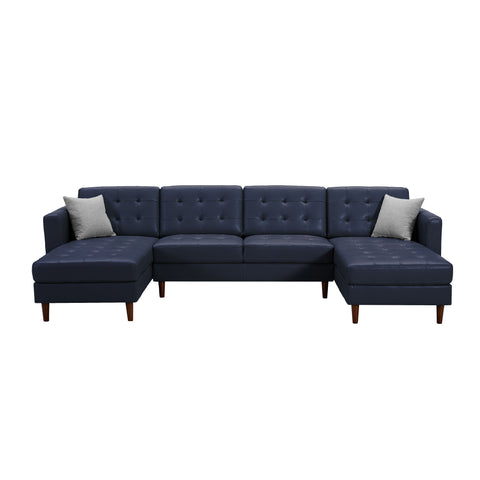 U-shaped sofa Tech PU Leather Chaise Sofa