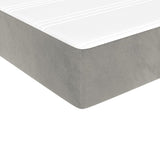 Box Spring Bed with Mattress Light Gray 53.9"x74.8" Full Velvet