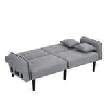 Folding Ottoman Sofa Bed with stereo Gray