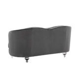 Luxury Crystal Feet Tufted 2P Sofa