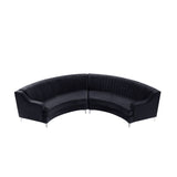 Velvet Curved Oversize Sofa for Living Room