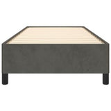 Bed Frame Dark Gray 39.4"x74.8" Twin Velvet