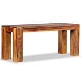 Bench Solid Sheesham Wood 43.3"x13.8"x17.7"