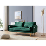 Velet Fabric sofa with pocket -71"green