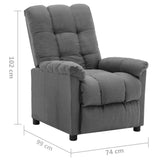 Recliner Light Grey Fabric