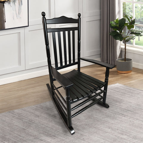 BALCONY PORCH ADULT ROCKING CHAIR-BLACK