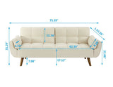 New Design Velvet Sofa Furniture Adjustable Backrest Easily Assembles Loveseat