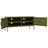 TV Cabinet Olive Green 41.3"x13.8"x19.7" Steel