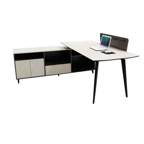 Modern Executive Desk Modular Office Furniture L Shape Office Desk with Side Table