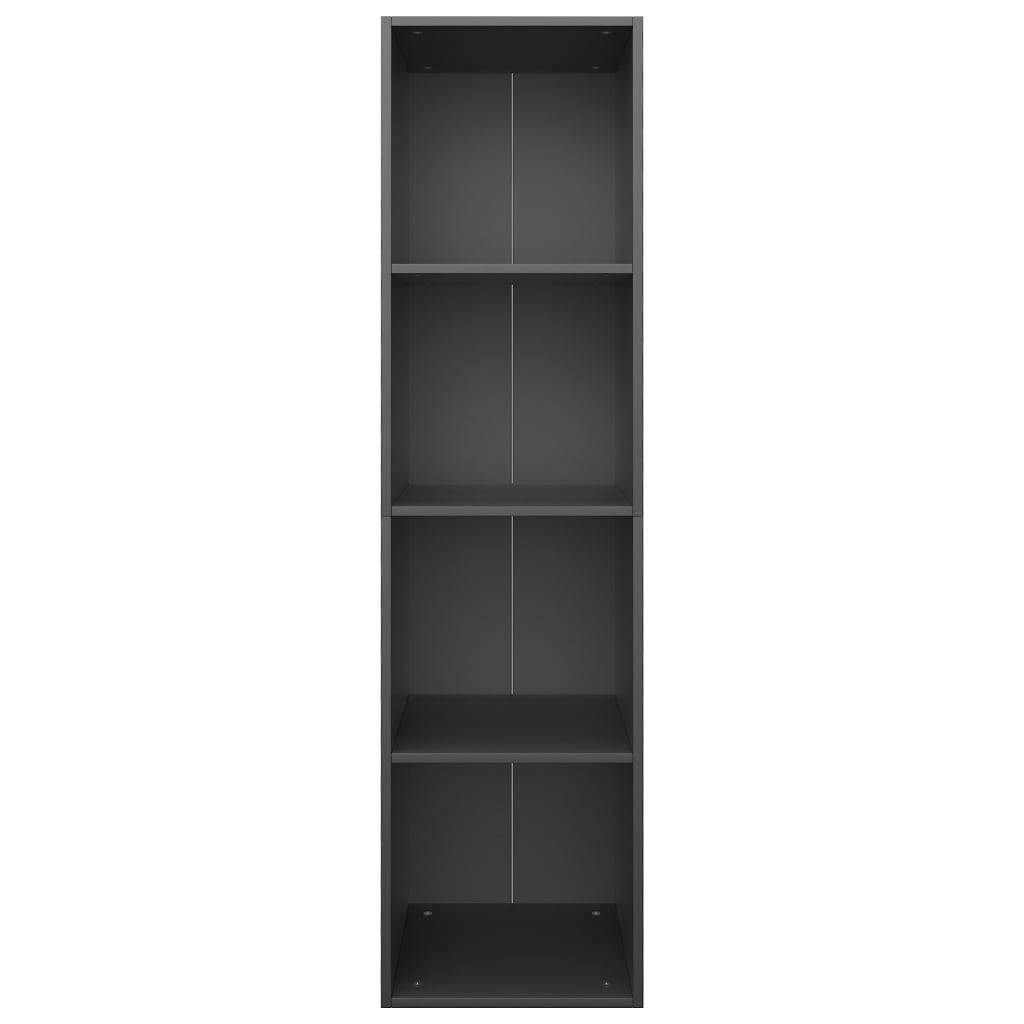 Book Cabinet/TV Cabinet Black 14.2"x11.8"x56.3" Engineered Wood