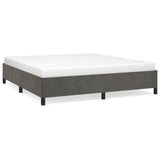 Bed Frame Dark Gray 76"x79.9" King Velvet