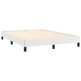 Bed Frame White 59.8"x79.9" Queen Faux Leather