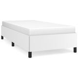 Bed Frame White 39.4"x74.8" Twin Faux Leather